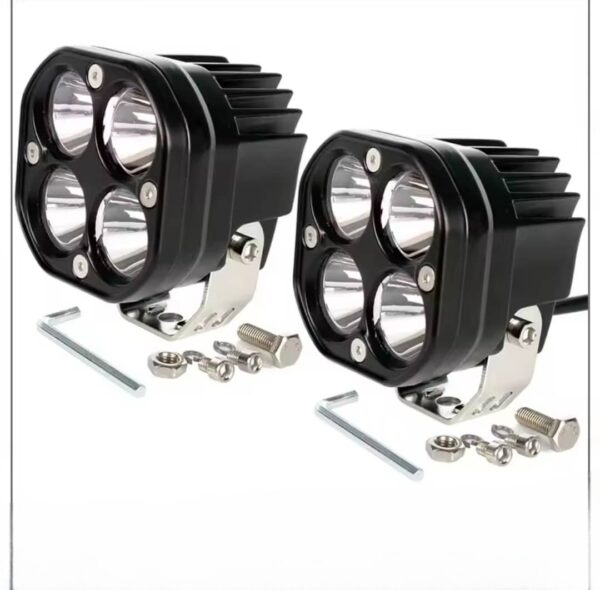 2pcs Loupe antibrouillard lumière jaune/blanc 6500K 10-30V