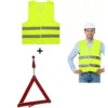 Pack de sécurité triangle d'urgence + gilet jaune