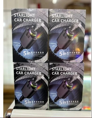 Chargeur de voiture Starlight Multifonctions 5en1