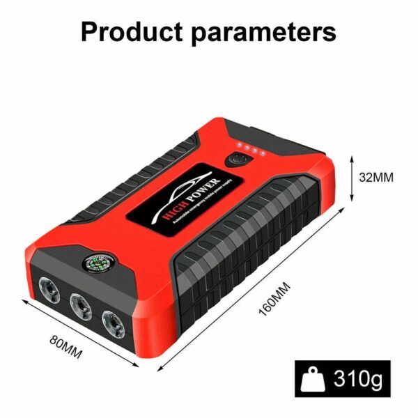 Demarreur + compresseur multifonctions 99800mAh