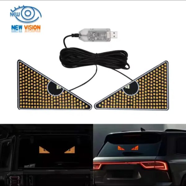 Panneau LED écran yeux de par-brise 2pcs