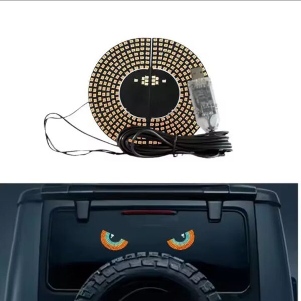Panneau LED écran yeux de par-brise 2pcs