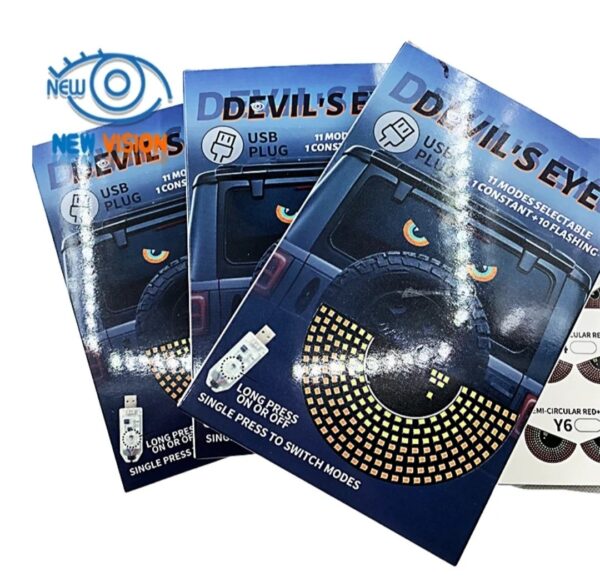 Panneau LED écran yeux de par-brise 2pcs