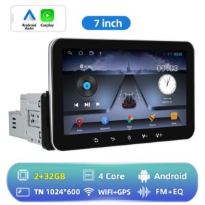 Autoradio Carplay Android Auto  touchscreen 7" - WiFi GPS Navigation SWC Mirror Link FM EQ