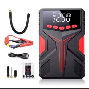 Booster batterie et compresseur multifonctions 4en1 8000mAh