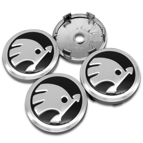 4pcs  capuchon de moyeu central de roue skôda