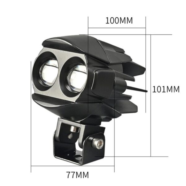 2pcs Phare universel  antibrouillard, projecteur pour moto