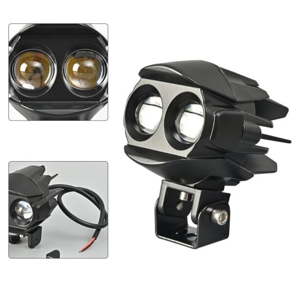 2pcs Phare universel  antibrouillard, projecteur pour moto
