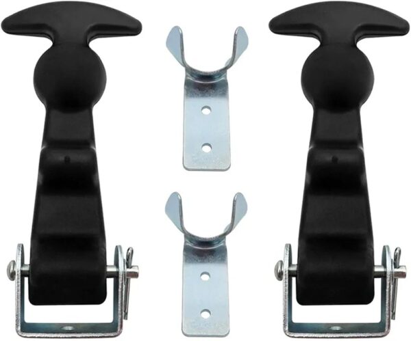 2pcs attache capot caoutchouc avec support