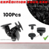 100Pcs Agrafe Clips Fixation Garniture PEUGEOT/CITROEN/RENAULT Garde-Boue _ Pare-choc