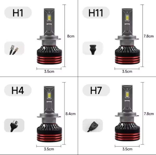 2pcs Led M8 Pro 120W 60000LM H4/H7