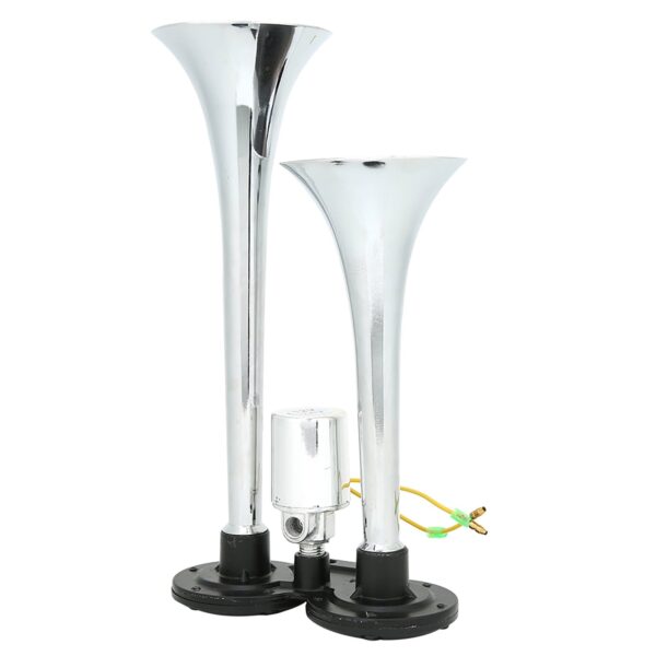 Klaxon double trompette pneumatique 130db 12/24V
