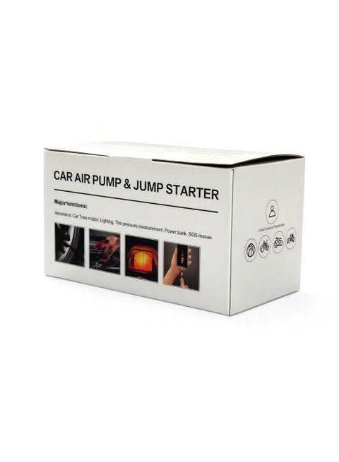Démarreur de voiture avec compresseur et power bank,torch 4en1 +120W