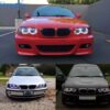 2pcs Phares à LED avec anneaux lumineux BMW 131mm/146mm