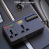 Adaptateur d'alimentation pour onduleur de voiture 200W DC 12V/24V à AC 220V