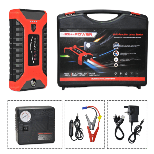 Démarreur Multifonction 99800mAh avec Compresseur d’Air
