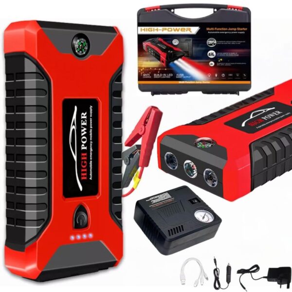 Démarreur Multifonction 99800mAh avec Compresseur d’Air