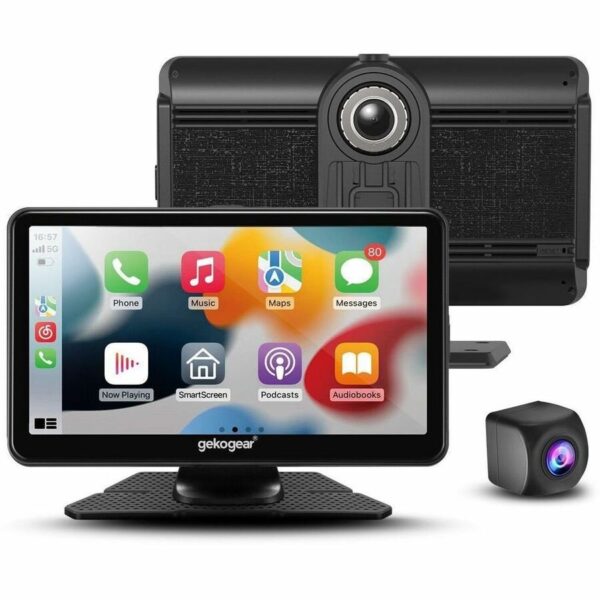Dashcam 7 pouces, autoradio GPS, CarPlay et Android Auto sans fil