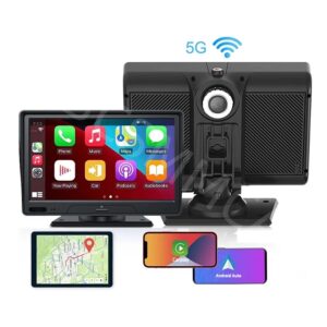 Dashcam 7 pouces, autoradio GPS, CarPlay et Android Auto sans fil