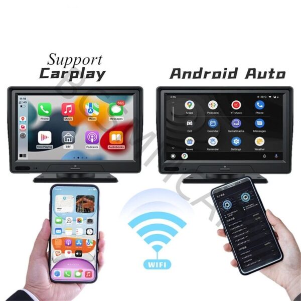 Dashcam 7 pouces, autoradio GPS, CarPlay et Android Auto sans fil