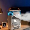 Ventilateur de table avec atomiseur d’eau