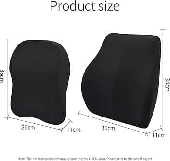 Coussin ombaire + nuque en memori foam 2pcs