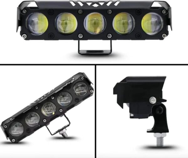 LED Projecteur lumiére à 5 Loupe Blanc & Jaune Pour Voiture et Moto