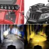 LED Projecteur lumiére à 5 Loupe Blanc & Jaune Pour Voiture et Moto