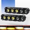 LED Projecteur lumiére à 5 Loupe Blanc & Jaune Pour Voiture et Moto