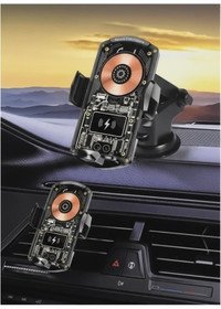 Chargeur de voiture sans fil 15 W et support de téléphone FJ26