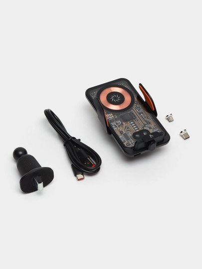 Chargeur de voiture sans fil 15 W et support de téléphone FJ26