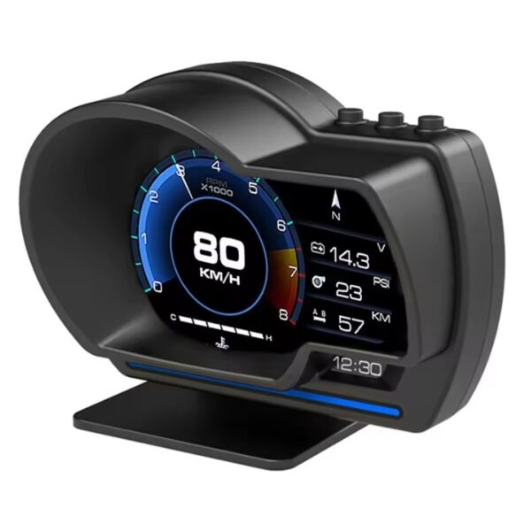 Compteur de vitesse OBD2 + GPS  HUD Turbo RPM alarme