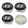 Capuchon Central de Jante Moyeu x4 56mm Noir I10 I20 I30 Accent