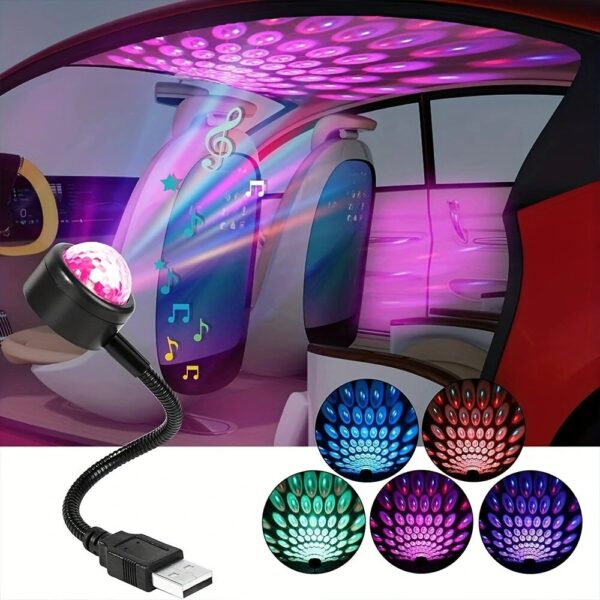 Lampe Atmosphère de Voiture USB Projecteur