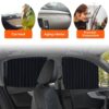 2pcs Rideaux magnétique pour vitre voiture