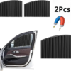 2pcs Rideaux magnétique pour vitre voiture
